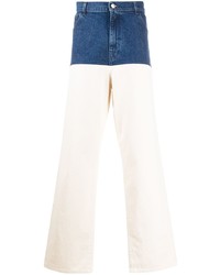 weiße Jeans mit Flicken von Raf Simons