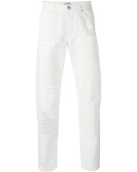 weiße Jeans mit Flicken von Soulland