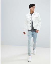 weiße Jeansjacke