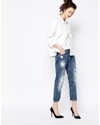 weiße Jeansjacke von Monki