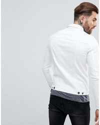 weiße Jeansjacke