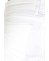 weiße Jeansshorts mit Destroyed-Effekten von Bright Jeans