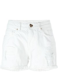 weiße Jeansshorts mit Destroyed-Effekten von Zoe Karssen