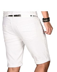 weiße Jeansshorts von Alessandro Salvarini