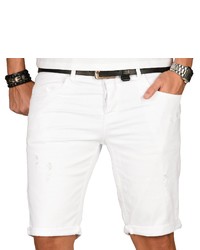 weiße Jeansshorts von Alessandro Salvarini