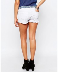 weiße Jeansshorts