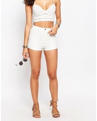 weiße Jeansshorts von Missguided