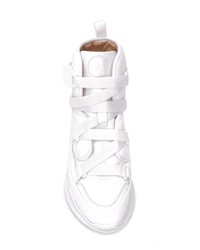 weiße klobige hohe Sneakers aus Leder von Chloé