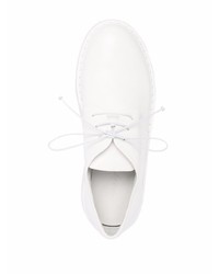 weiße klobige Leder Derby Schuhe von Marsèll