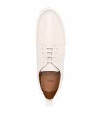 weiße klobige Leder Derby Schuhe von BOSS