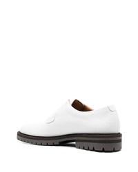 weiße klobige Leder Derby Schuhe von Common Projects