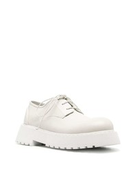 weiße klobige Leder Derby Schuhe von Marsèll