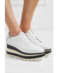 weiße klobige Leder Oxford Schuhe von Stella McCartney