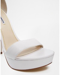 weiße klobige Leder Sandaletten von Windsor Smith