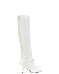 weiße kniehohe Stiefel aus Leder von Alchimia Di Ballin