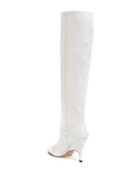 weiße kniehohe Stiefel aus Leder von Alchimia Di Ballin