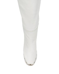 weiße kniehohe Stiefel aus Leder von Jacquemus