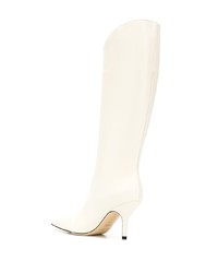 weiße kniehohe Stiefel aus Leder von Magda Butrym