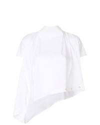 weiße Kurzarmbluse von Balossa White Shirt