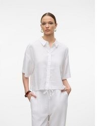 weiße Kurzarmbluse von Vero Moda