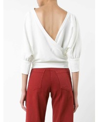 weiße Langarmbluse von Rachel Comey