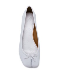 weiße Leder Ballerinas von Maison Margiela