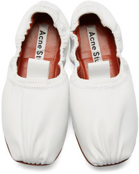 weiße Leder Ballerinas von Acne Studios