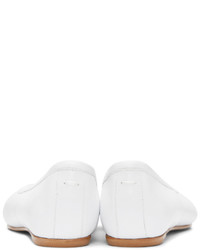 weiße Leder Ballerinas von Maison Margiela