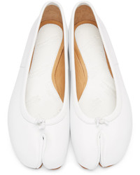 weiße Leder Ballerinas von Maison Margiela