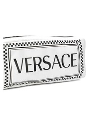 weiße Leder Bauchtasche von Versace