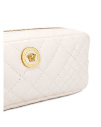 weiße Leder Bauchtasche von Versace