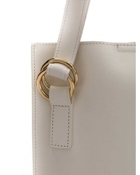 weiße Leder Bauchtasche von Jil Sander Navy