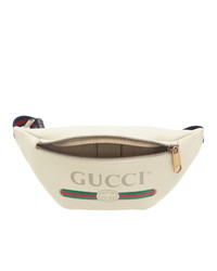 weiße Leder Bauchtasche von Gucci