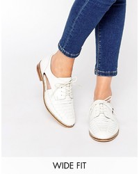 weiße Leder Brogues von Asos