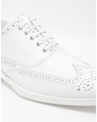 weiße Leder Brogues von Asos