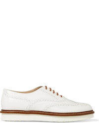 weiße Leder Brogues von Tod's