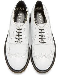 weiße Leder Brogues von Studio Pollini