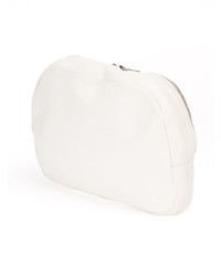 weiße Leder Clutch Handtasche von Guidi