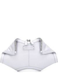 weiße Leder Clutch von Alexander McQueen