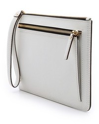 weiße Leder Clutch von Rebecca Minkoff