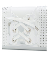 weiße Leder Clutch von Perrin Paris