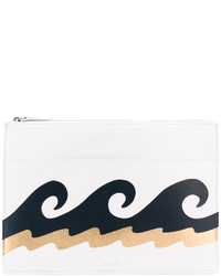 weiße Leder Clutch von Corto Moltedo