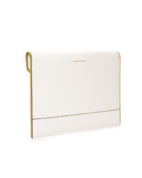 weiße Leder Clutch von Rebecca Minkoff