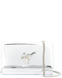 weiße Leder Clutch von Giuseppe Zanotti Design