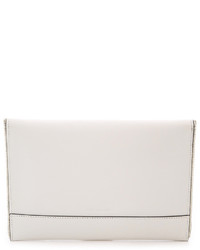 weiße Leder Clutch von Rebecca Minkoff