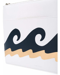 weiße Leder Clutch von Corto Moltedo