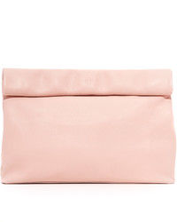 weiße Leder Clutch