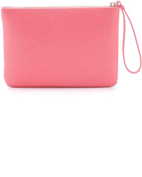 weiße Leder Clutch von Furla