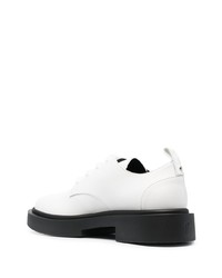 weiße Leder Derby Schuhe von Giuseppe Zanotti