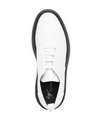 weiße Leder Derby Schuhe von Giuseppe Zanotti